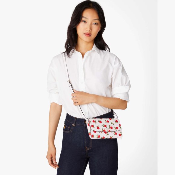 New Kate Spade Dana Small Flap Crossbody Saffiano Floral Multi - Picture 2 of 5